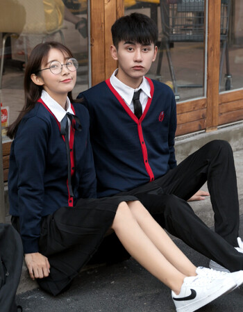 日韩校服女初高中毕业生班服秋冬毛衣套装学院风jk水手制服百褶裙