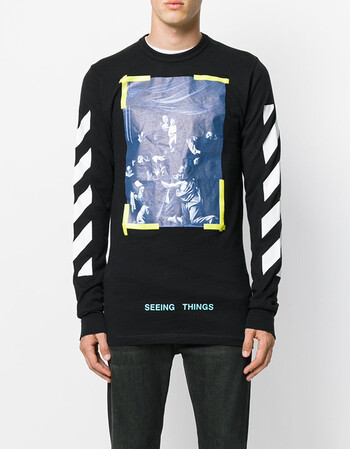 off white 宗教条纹长袖 黑色 m_ 6折现价off white 宗教条纹长袖