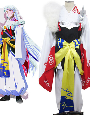 阿坡饵犬夜叉杀生丸和服动漫coslay男装 3xl