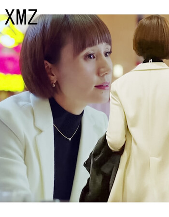 xmz香港潮牌 我的前半生唐晶袁泉明星同款 秋冬中长款白色韩版ol职业