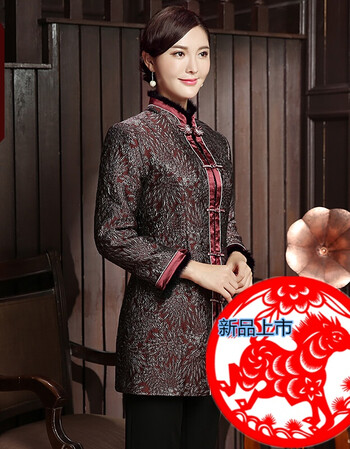 etgaz[]断码优惠价 唐装古装汉服女装改良复古修身唐装上衣 沁香 s