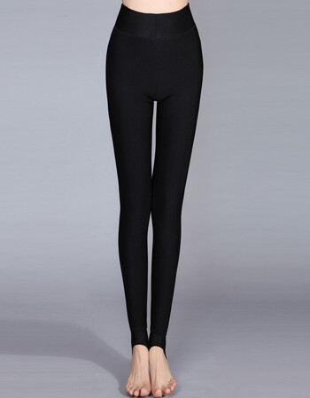 新款羊绒打底裤女内外穿高腰紧身弹力加绒加厚羊毛保暖裤踩脚 黑色 l