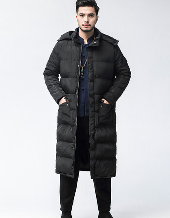 长款军大衣男冬季加厚过膝棉服中国风男装羽绒棉外套可脱卸帽棉袄