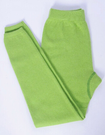 儿童秋冬打底裤男女羊绒裤 纯色加绒保暖裤童装 女童绿色 80cm