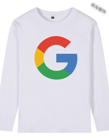 google微软周边极客程序员纯棉长袖t恤男春秋季大码宽松圆领衣服新