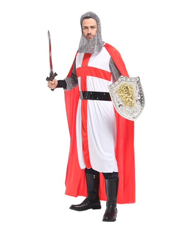 阿坡饵 万圣节化妆舞会十字军服装 cosplay十字军战士盾牌服饰 m