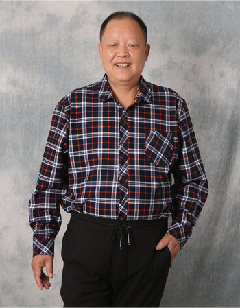 中老年人加肥加大码衬衣秋冬男装胖爸爸长袖衬衫保暖内衣加绒加厚 2号