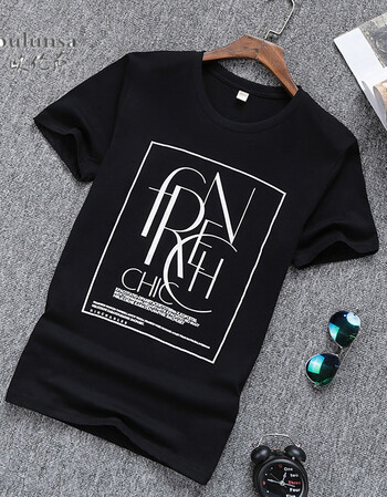 t恤纯棉2018新款圆领体恤修身半袖男装上衣服打底衫2018新品 fr黑色 m