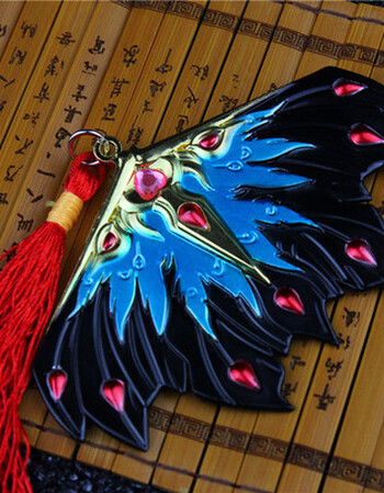 小乔恋之微风扇子兵器周边模型折扇锌合金材质 小乔·天鹅之梦(12cm)