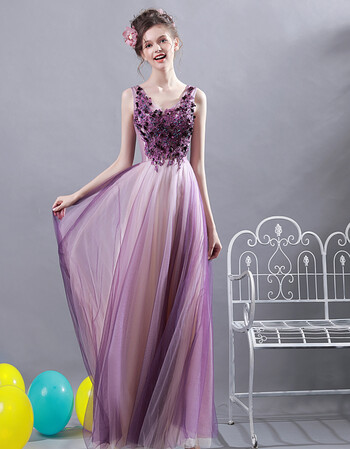 古莱登梦幻惊艳 艺术范儿紫色新娘婚纱敬酒服晚宴年会礼服5812时尚