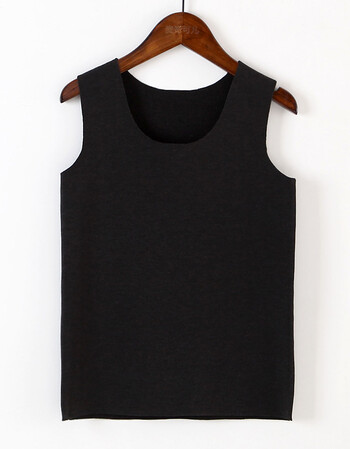 素趣儿童打底衣童装宝宝背心无痕打底背心男女童春秋季 麻黑色 160cm