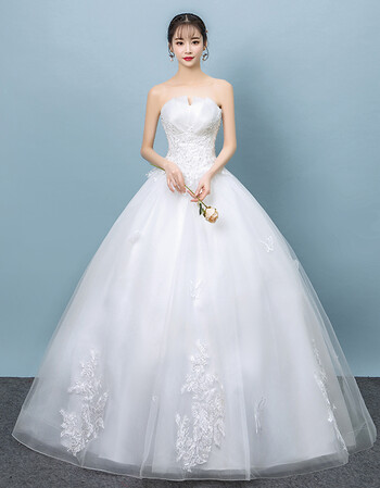 抹胸婚纱礼服2018新款春季韩式新娘结婚简约齐地修身显瘦公主白色