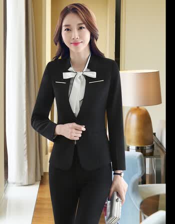 酒店前台收银员领班经理服务员工作服女正装职业套装ol工装秋冬装