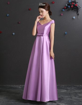 2016夏季新款缎面伴娘团礼服姐妹裙夏季长款宴会晚礼服夏款 淡紫色e款