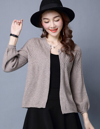 2018春装新款小外套针织衫女开衫短款早春百搭春天薄毛衣春秋外搭
