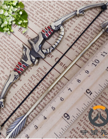 阿坡饵守望先锋武器屁股周边 大号源氏青年岛田半藏弓箭合金兵器模型