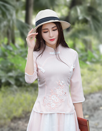 中式女装改良唐装女旗袍上衣春季民国新款时尚茶服禅意文艺复古风