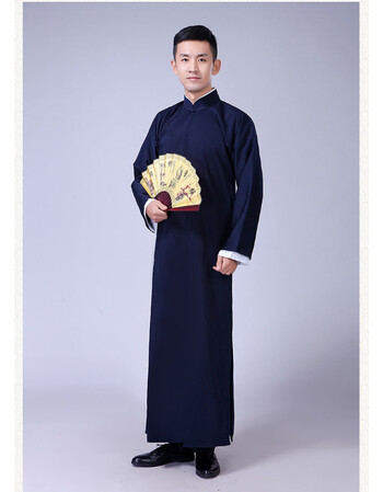 民国服装长衫相声中式大褂服长袍马褂教书复古唐装男民国演出服男