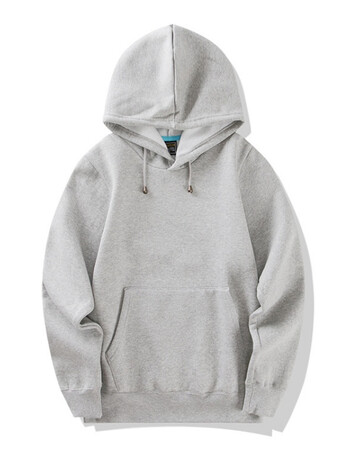 秋冬男卫衣男式连帽套头卫衣韩版纯色卫衣男士卫衣外套 灰色 s