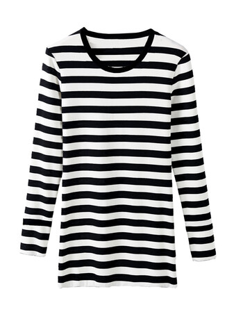 秋衣女上衣t恤外穿宽松长袖丅纯棉韩版百搭中长款 黑色 白色 衣服偏大