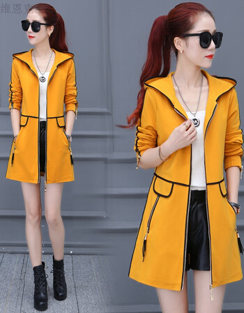 2018新款女装春装外套中长款韩版宽松百搭外套女学生春季春秋衣服