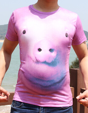 t恤男短袖夏季3d搞怪图案体恤猴子搞笑大猩猩个性半袖t恤大码衣服