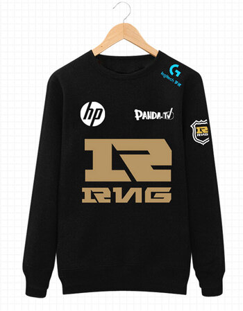 rng队服圆领卫衣 s6决赛青春流行战队 uzi外套衣服新品 黑色无id xxl