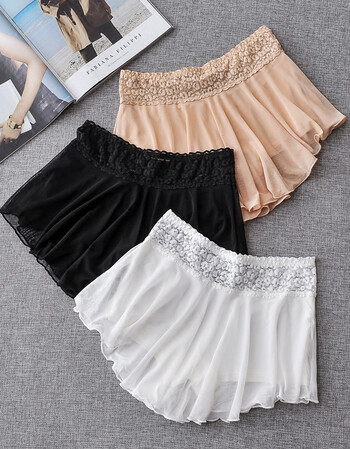 18-24周岁夏季女士白色蕾丝短裤外穿打底防走光安全裤保险裤裙裤 白色