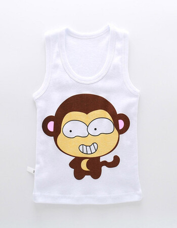 夏装新款卡通男童女童背心 儿童 卡通吊带 猴子背心 110码