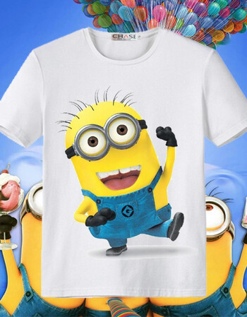 小黄人t恤男女 情侣装 大眼萌学生短袖衣服 卑鄙的我宽松夏季上衣 10