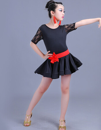 衣仓铺拉丁舞裙舞蹈服儿童女童练功服比赛跳舞舞蹈服装长袖短袖女孩