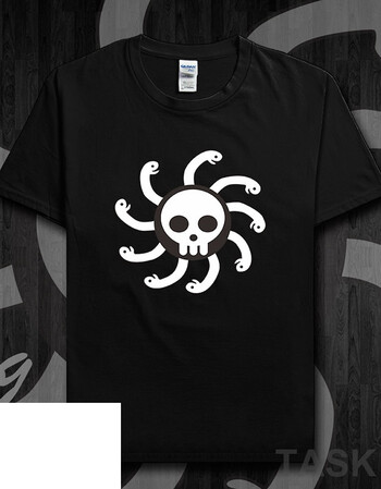 棉短袖t恤男海贼王女帝波雅汉库克九蛇海贼旗动漫衣服夏85-0001 短袖