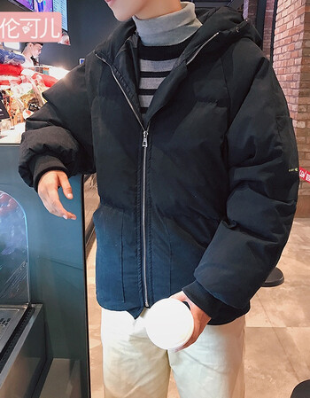 冬季装港风潮男宽松大码青少年百搭帅气子学生面包服 黑色 3xl
