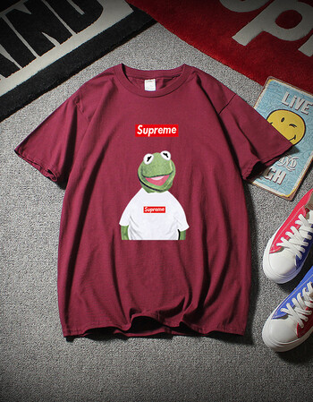 2018新款欧美sup青蛙个性短袖t恤 潮牌男女款情侣装半袖夏季 xc-青蛙