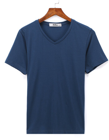 南极人 中青年t恤男短袖竹纤维圆领体恤韩版休闲修身男装纯色汗衫 墨