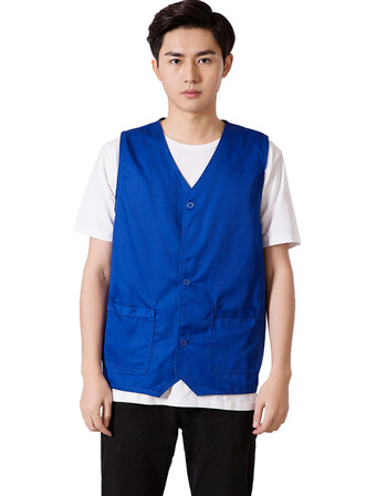 广告宣传马夹 工作服马甲 超市服务员 活动背心 印字 蓝色 l