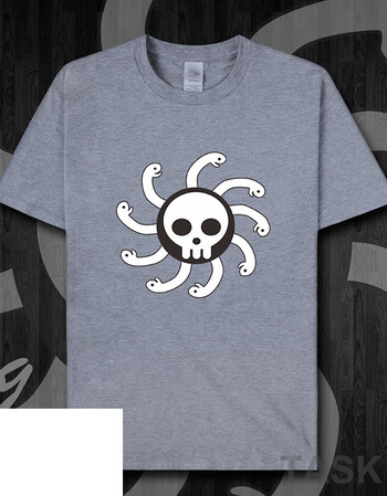 棉短袖t恤男海贼王女帝波雅汉库克九蛇海贼旗动漫衣服夏85-0001 短袖