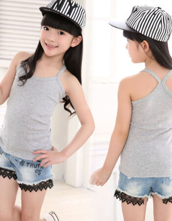 晛茗威儿童棉男童工字跨栏女童小吊带背心中大童小孩内衣夏季女孩打底