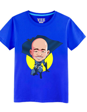 光头强熊出没童装男童半袖纯棉夏装短袖t恤熊大熊二儿童衣服 光头强蓝