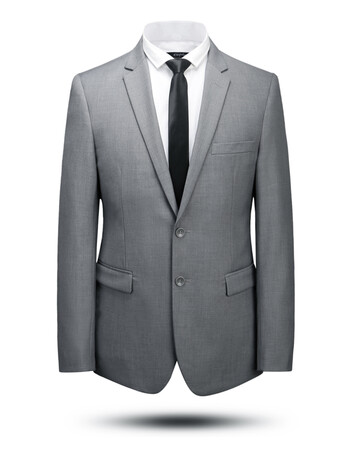 西服套装男三件套商务正装职业西装修身韩版秋冬新郎结婚礼服 浅灰色