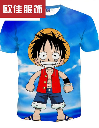 夏季3d卡通动漫短袖t恤男学生 火影忍者衣服 卡卡西图案印花半袖 小