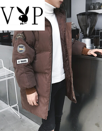 花花公子贵宾冬季情侣2017新款中长款宽松mgmg韩版潮流休闲mg子青年