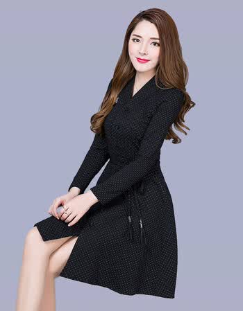 潮流春秋2018新款女装中长款秋装a型秋天长袖冬季连衣裙冬天秋冬款sn