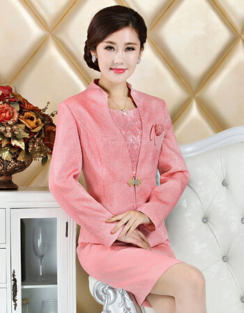 婚礼妈妈装婚宴结婚礼服套装长袖2015秋装中老年婆婆装连衣裙高档