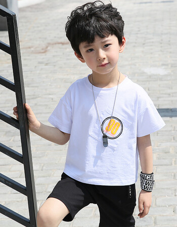 【京东好店】【闪电发货】童装男童套装2018新款夏装儿童运动小孩衣服