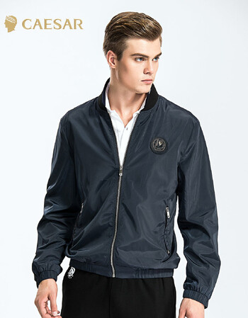 凯撒大帝caesar 宽松休闲舒适简约夹克男士外套 蓝色 48
