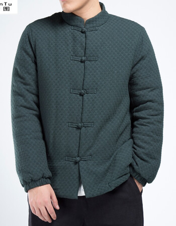 珂梵图冬季款中国风男装青年男士棉袄加厚保暖棉服立领唐装盘扣棉衣