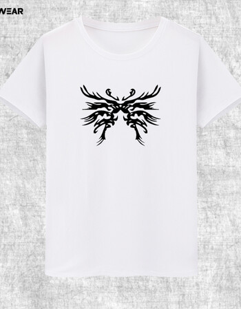 攀威牙狼短袖t恤logo魂狼garo之新款卡通圆领夏装半袖男女衣服潮 白色