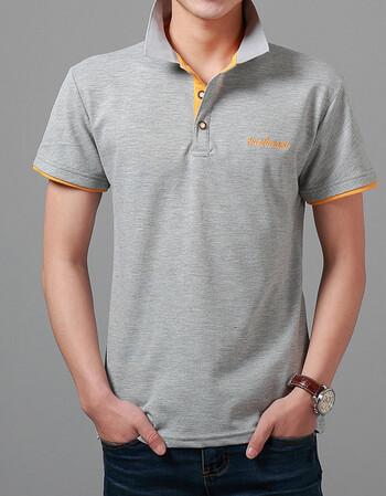 夏季男士短袖t恤 翻领半袖纯棉polo衫带领有领潮流男装夏天上衣服