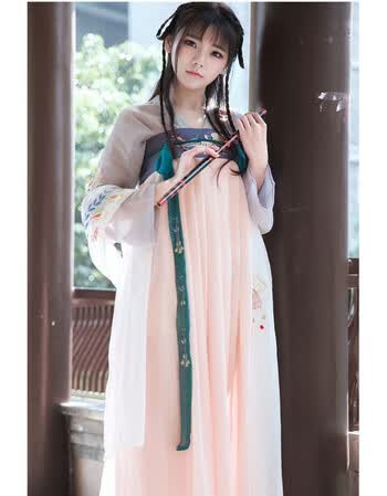 汉服女齐胸襦裙演出服古装刺绣齐胸汉唐襦裙汉元素司南阁秋冬 九夜